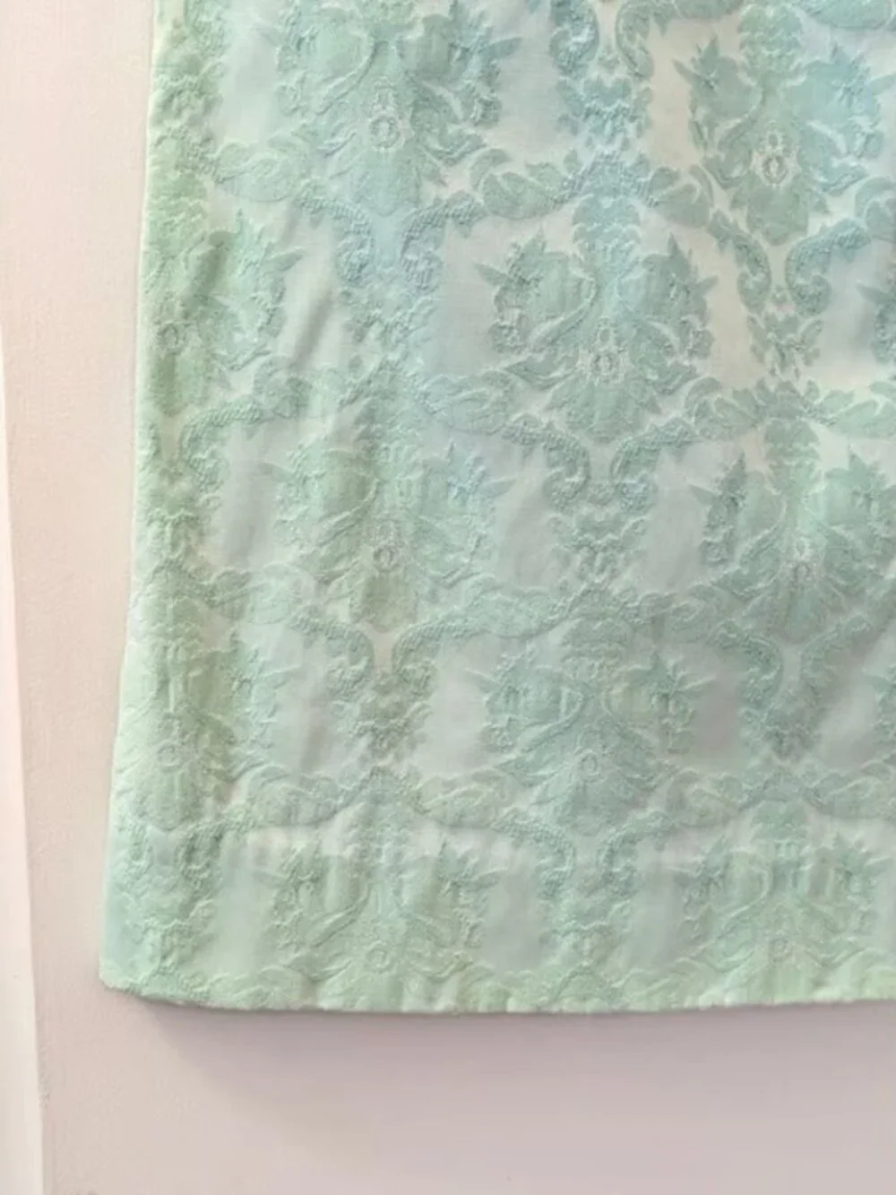 Moulinette Soeurs Anthropologie Mint Green Jacquard Pocketed Mini Skirt Size 4